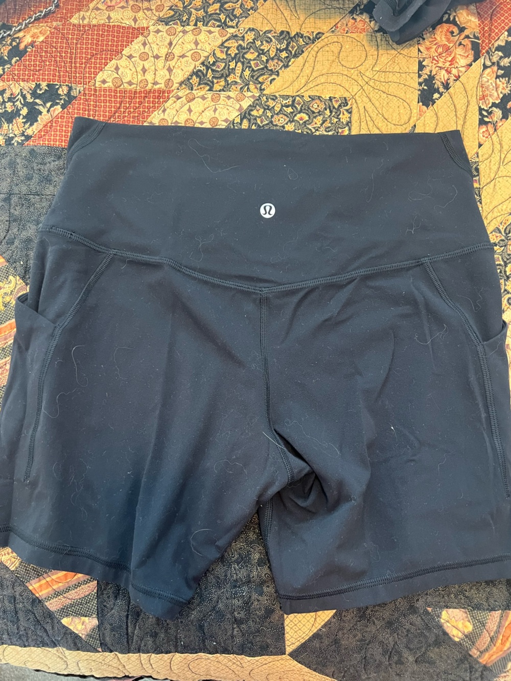 lululemon athletica Black High-Rise Align Athletic Shorts with Side Pockets